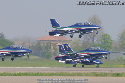 2009-04-15 San Damiano - 50 Stormo 402 PAN - Frecce Tricolori